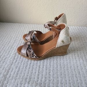 Kurt Geiger Snakeskin Espadrille Wedges